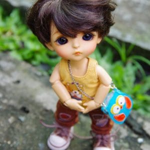 Ylang Garden Lucky Owl Leather Bag (Blue) 1/8