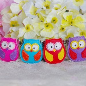 Ylang Garden Lucky Owl Leather Bag (Pink) 1/8