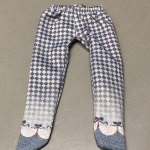 Ylang Garden Check Tights/Pantyhose (Gray) 1/8