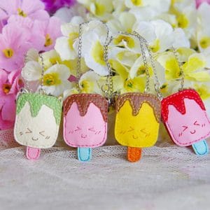 Ylang Garden Leather Ice Cream Bag (Yellow/Brown) 1/8