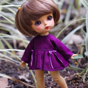 Ylang Garden Autumn Long Sleeve Dress (Purple) 1/8