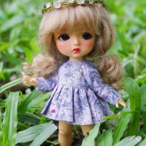 Ylang Garden Vintage Long Sleeve Dress (Gray) 1/8