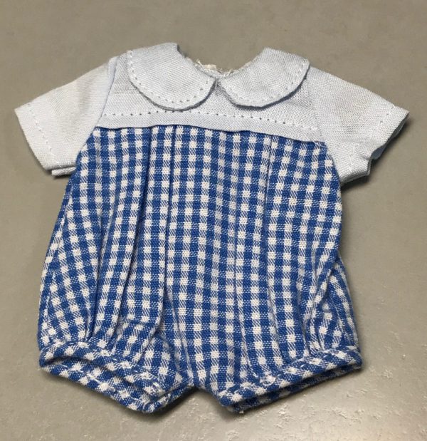 Ylang Garden Plaid Romper (Blue) 1/8