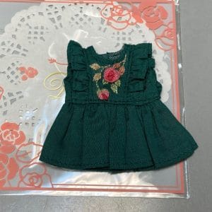 Ylang Garden Short Ruffle Embroidered Dress (Green) 1/8