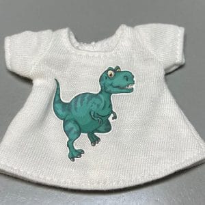 Ylang Garden Soft Air T-Shirt (White/T-Rex) Fits 1/8 Dolls