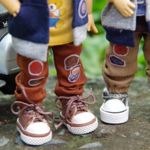 Ylang Garden Hippie Sticker Jogger Pants (Dk Brown) 1/8