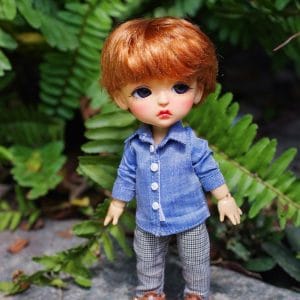 Ylang Garden Long Sleeve Shirt (Blue Denim) 1/8