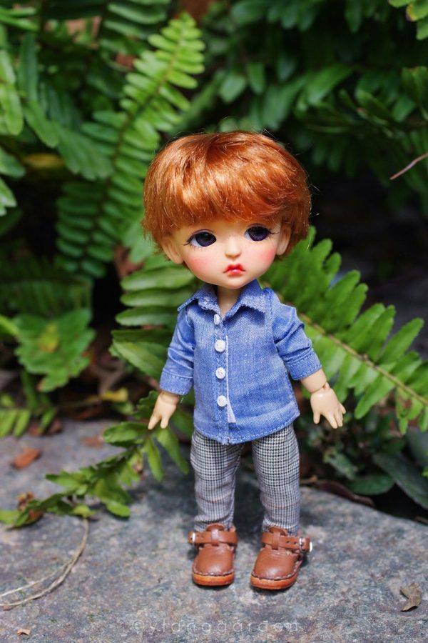 Ylang Garden Long Sleeve Shirt (Blue Denim) 1/8