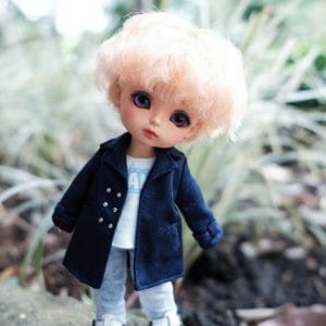 Ylang Garden Long Trench Coat (Blue) 1/8