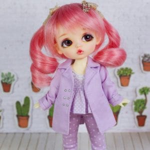 Ylang Garden Long Trench Coat (Lavender) 1/8