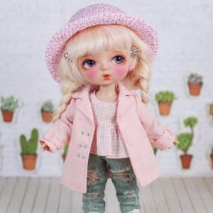 Ylang Garden Long Trench Coat (Pink) 1/8