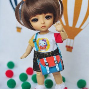 Ylang Garden Merry Barrel Bag (Orange/Blue) 1/8