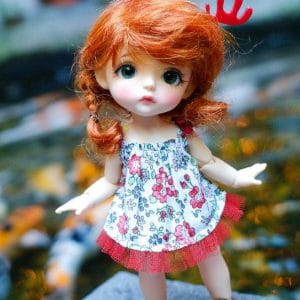 Ylang Garden Spring Bow Dress (Red Floral) 1/8