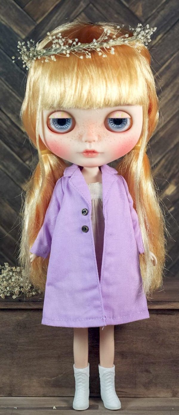 Ylang Garden Blythe/Momoko - Trench Coat/ OverCoat - Purple