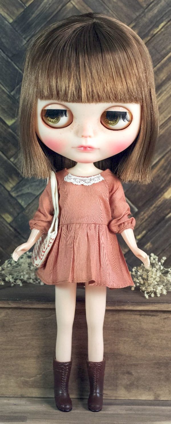 Ylang GardenBlythe/Momoko - Vintage Babydoll Top - Brown