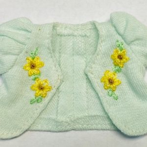 Ylang Gardigan Soft Mint hand embroidered