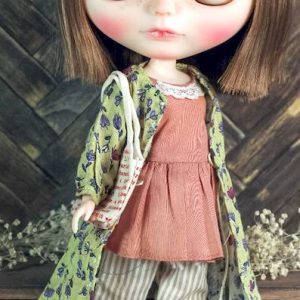 Ylang Garden Blythe/Momoko – Vintage Stripe Pant – Brown