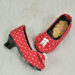 YS-265 Yo-SD Shoe: Polka Dot Pumps (Red)