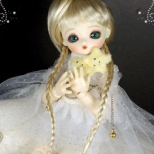 YW-41 Yo-SD Wig:  Pale Blonde Long Pigtails
