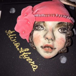 For Humans ~ Doll Pendant One of a Kind Coral 2.5″ AlinaAlyona