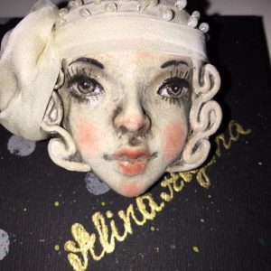 For YOU ~ Doll Pendant One of a Kind Cream 2.5″ AlinaAlyona
