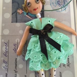 OOAK Brooch-Pendant doll – All hand made. 4.5″AlinaAlyona