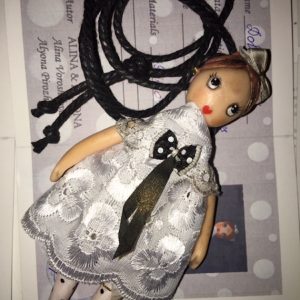 OOAK Brooch-Pendant doll – All hand made. 4.5″ AlinaAlyona