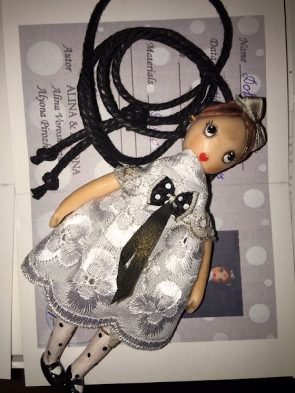 OOAK Brooch-Pendant doll - All hand made. 4.5" AlinaAlyona