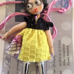 For Humans: OOAK Brooch-Pendant doll – All hand made. 4.5″AlinaA