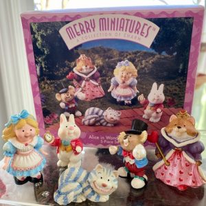 Hallmark Alice in Wonderland Merry Miniatures – 5 pcs NEW Mint in Box