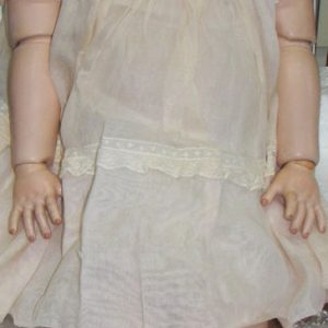 German Antique Bisque head, Ball jointed body ~ 36″ tall