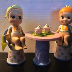 Amelia Thimble Buttons & Bows Table and Chair Set <b>NOT MINT</b