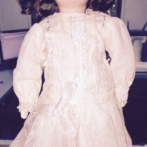 Bleuette SFBJ301  – Bisque w/Wooden body, German lace, mohair wi
