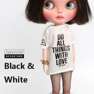 SK Snow Boots (Black & White) Fits Blythe/Pullip/Etc