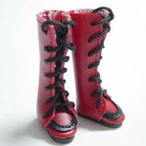 30mm Blythe Red Boots with Black Laces