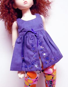 Boneka Sequined Baby Doll Top (Purple) MSD 43cm