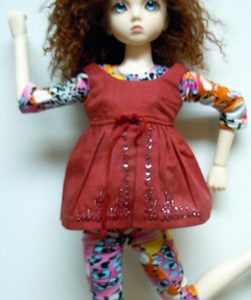 Boneka Sequined Baby Doll Top (Garnet) MSD 43cm