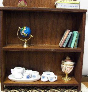 Bookcase with Accessories for Small Dolls