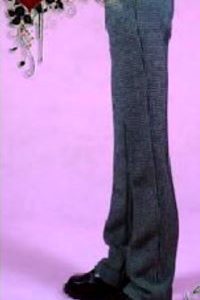 Outfit – Black & White Herringbone Pants (MSD Size)