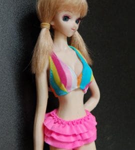 Mudoll Candy Stripe Bikini Set (Barbie, Jenny, Blythe, Apple 21-23cm)