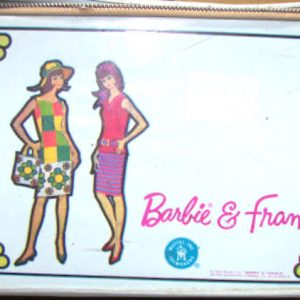 Vintage Doll Train Case White “Barbie & Francie”