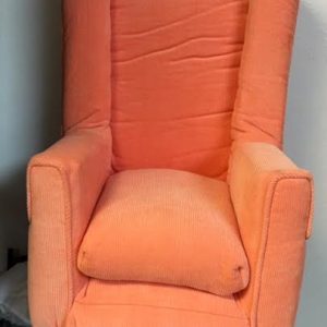 Furniture: High Back Upholstered Chair  16″ -22″