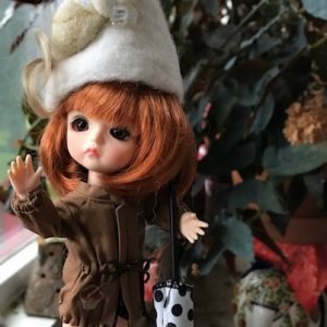 Wool Felt Hat & Boots (Ivory) Fits Lati Yellow/Pukifee