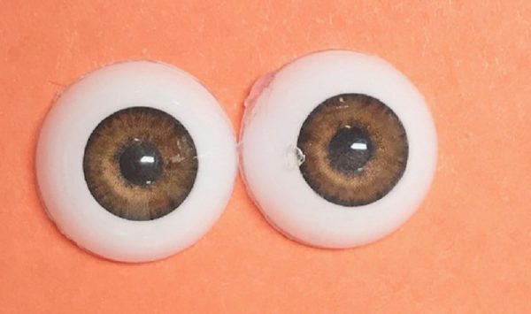Eyes - Flat Back Acrylic - Copper lights 16mm