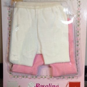 Pair of Cotton Tights (Pink and White) Fits 18″ American Girl