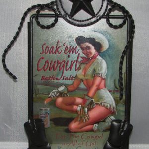 Black Picture Frame With Cowgirl Motif