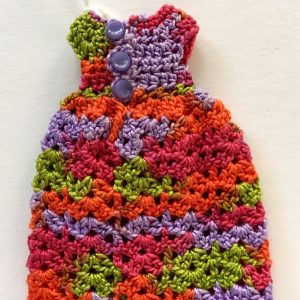 Crochet – Handmade multicolor dress for Real Puki, Amelia, Lati