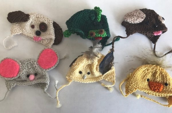 Crochet Cap: Brown Dog Animal Hat for Small Heads