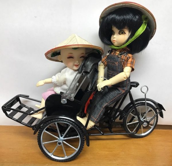 Cyclo -  3 wheel bike taxi All metal; working parts 9" long