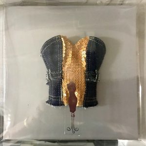 Tyler Wentworth RTW Urban Legend Sequined Denim Bustier